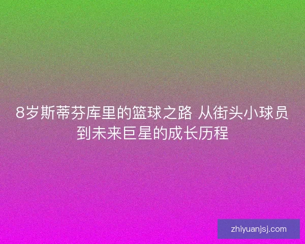 8岁斯蒂芬库里的篮球之路 从街头小球员到未来巨星的成长历程